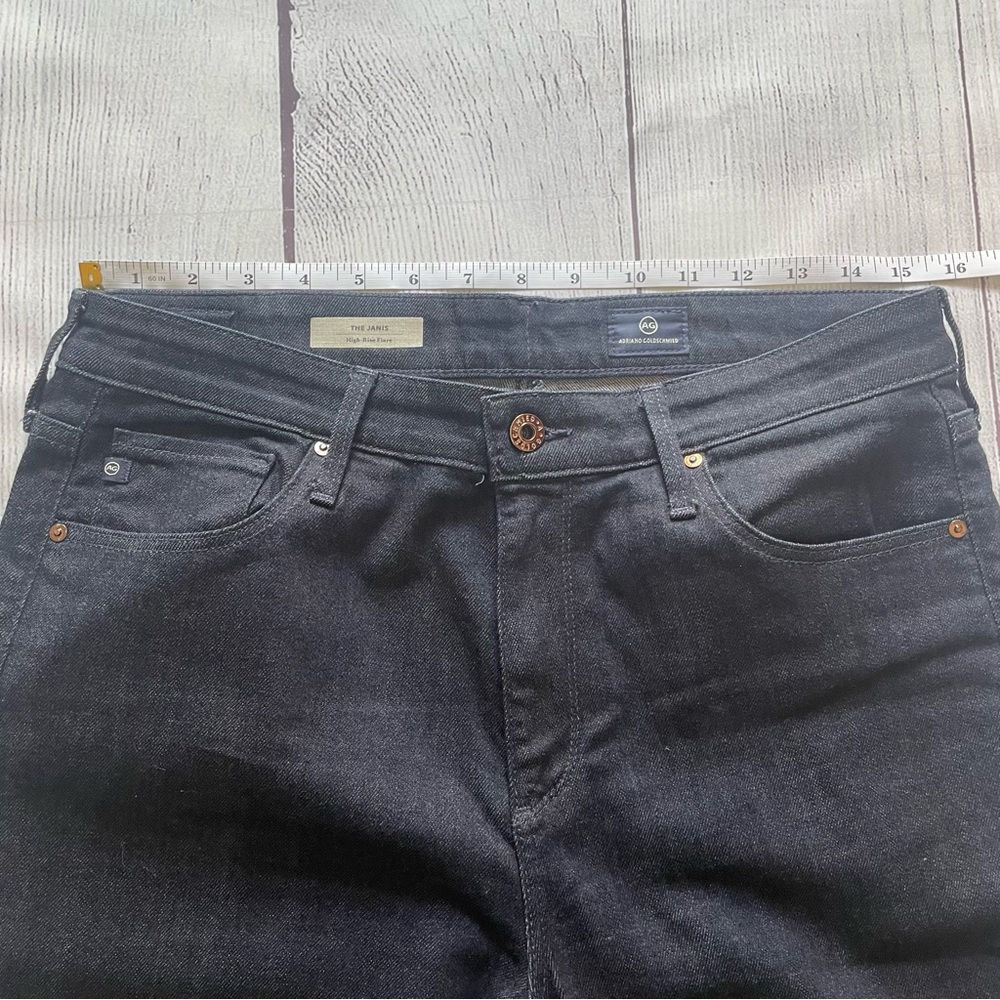 AG Adriano Goldschmied Janis High Rise Flare Jeans Size 31R - Picture 4 of 9